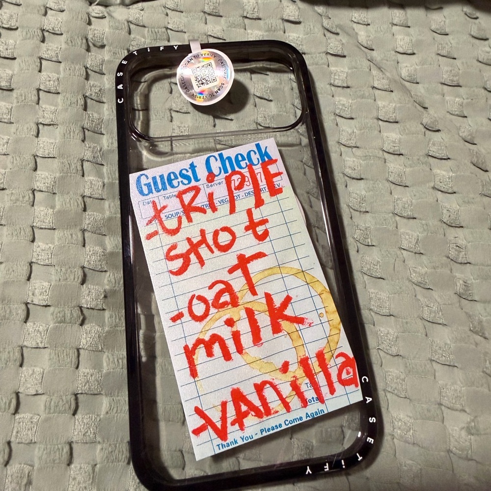 iPhone 17 Pro Max Casetify Triple Shot Oat Milk Vanilla phone case
